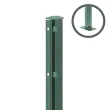 Artikelbild 1 des Artikels “Zaunpfosten P2 mit Profilleiste moosgrün RAL 6005 | 1830 | Zum Aufdübeln | Standard“