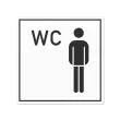 Artikelbild 1 des Artikels “Hinweisschild WC Herren Aufkleber | 10 x 10 cm“