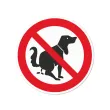 Artikelbild 1 des Artikels “Hinweisschild rund, kein Hundeklo Aufkleber | Ø 10 cm“