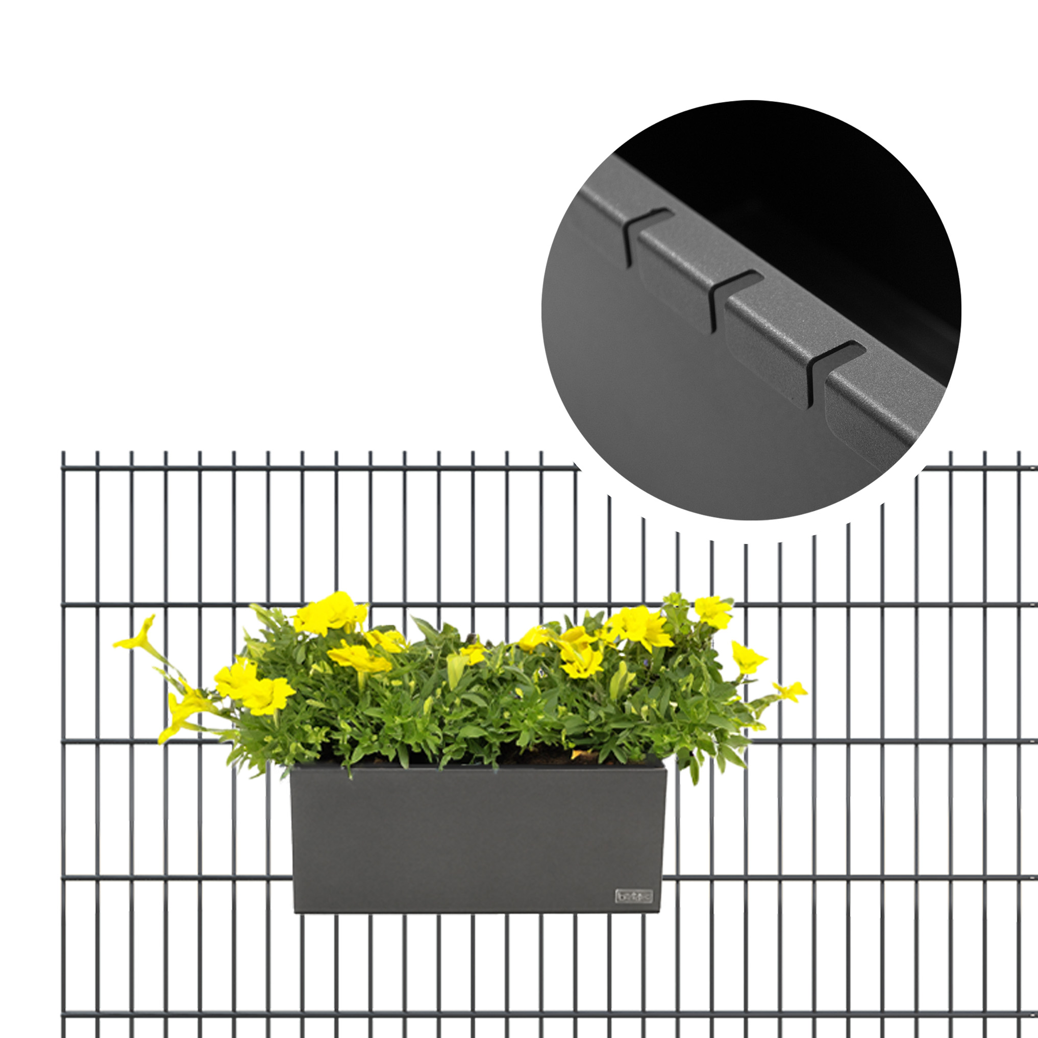 Artikelbild 6 des Artikels “Alublumenkübel für Stabmattenzaun “